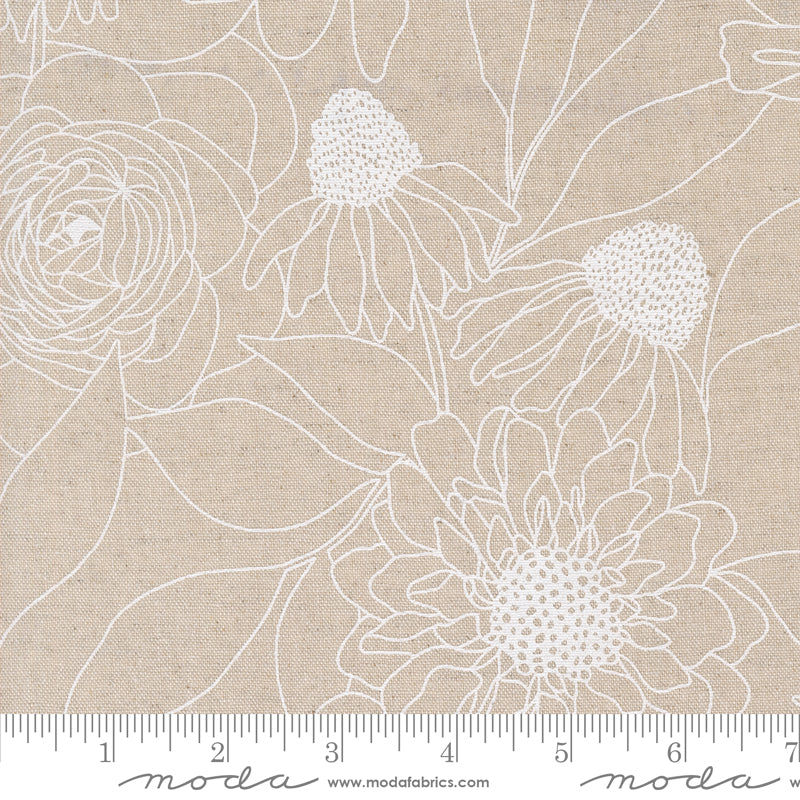 Botany Mochi Linen - Earth Etched Floral in Paper