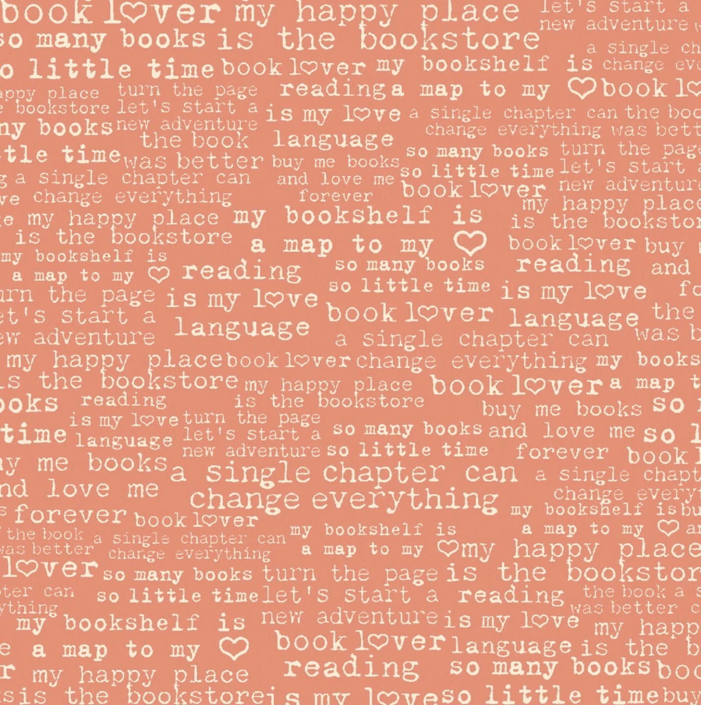 Novella - Book Lover Text Print