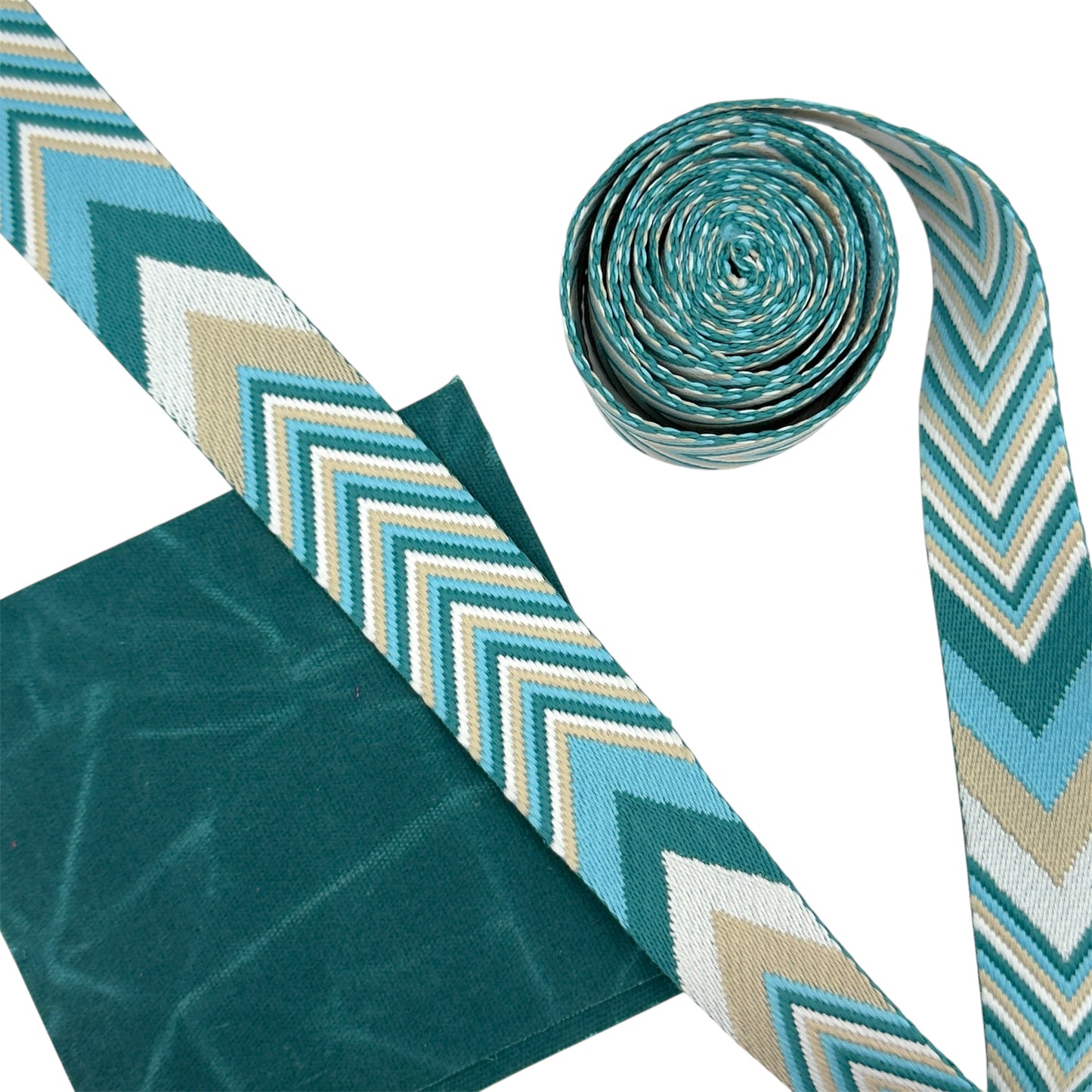 Chevron Webbing - Turquoise