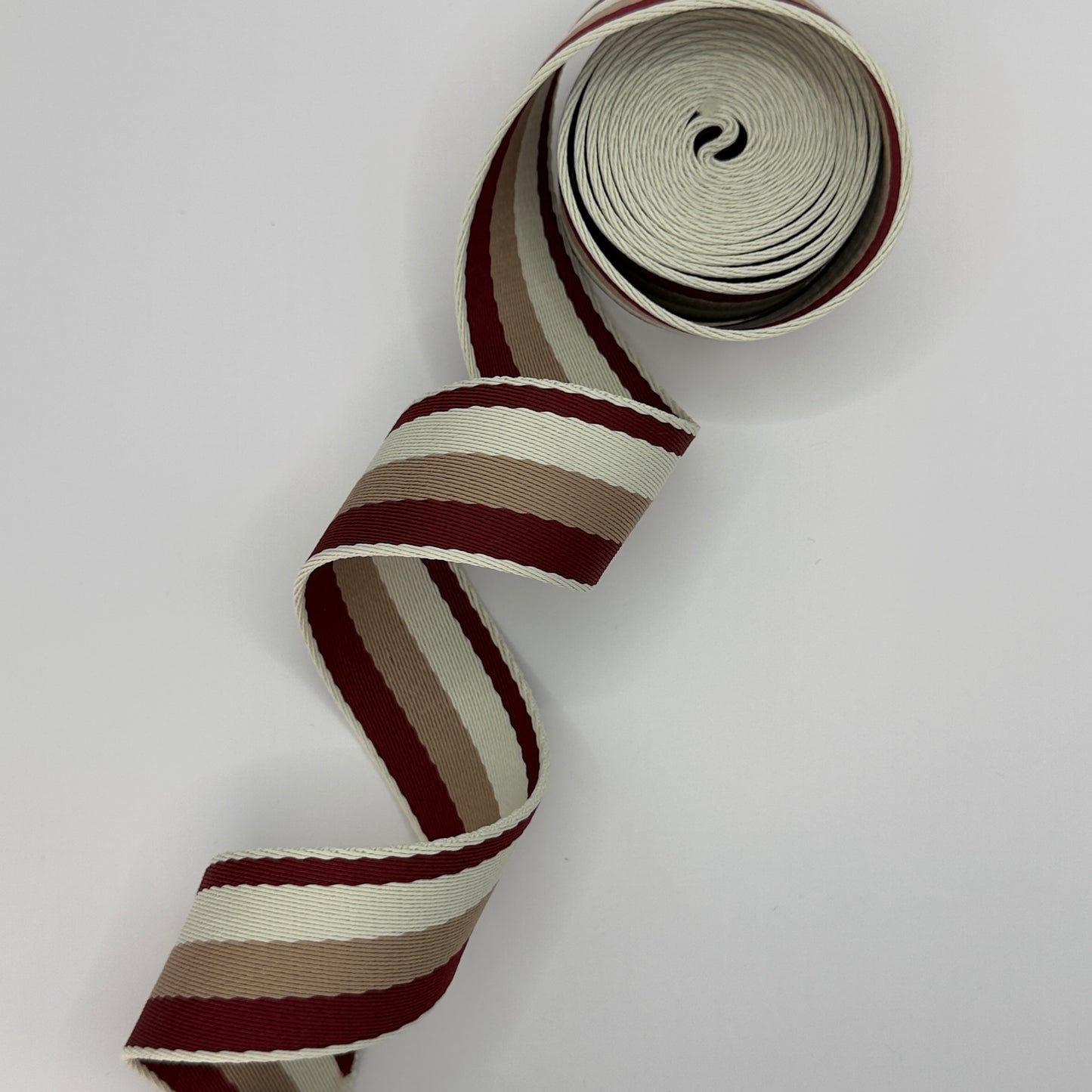 Regency Stripe Webbing - Burgundy