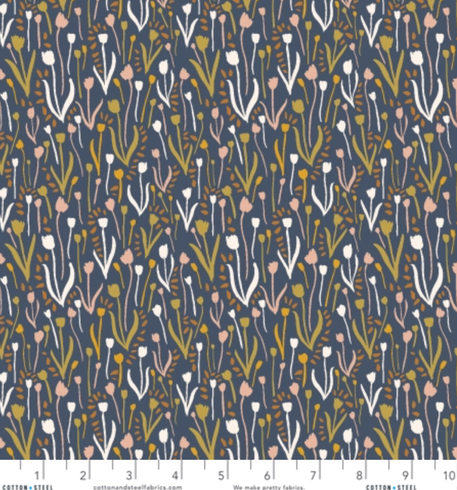 Marked By Nature - Playful Tulips - Moasic Fabric