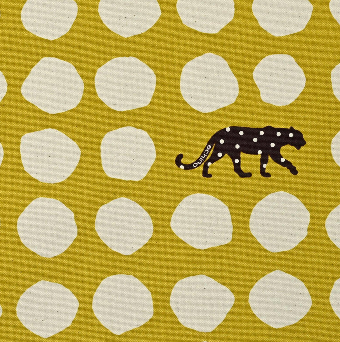 Echino Cotton Sailcloth - Panther in Mustard