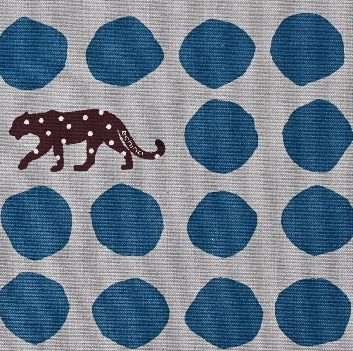 Echino Cotton Sailcloth - Panther in Grey