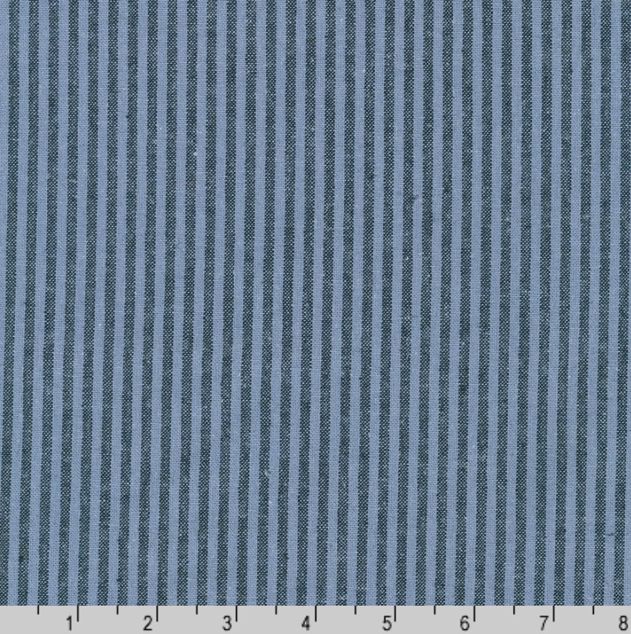 Essex Yard Dyed Classic Woven, Striped in Denim