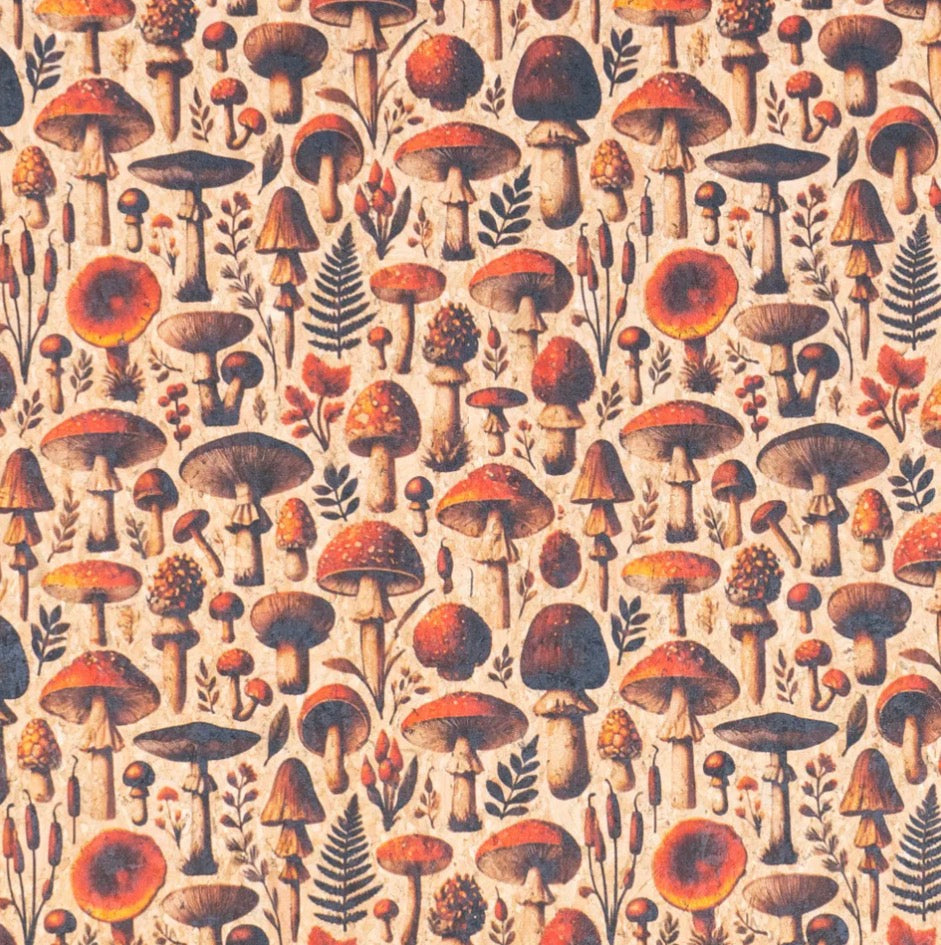 Cork Fabric - Mushroom