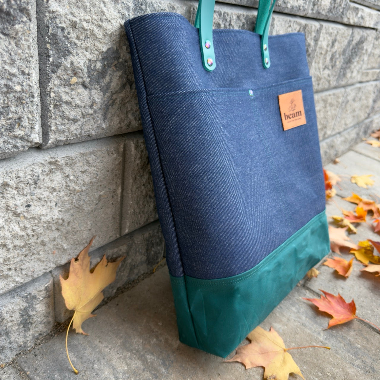 Wool + Wax Tote - Blue Jean Jelly Fish