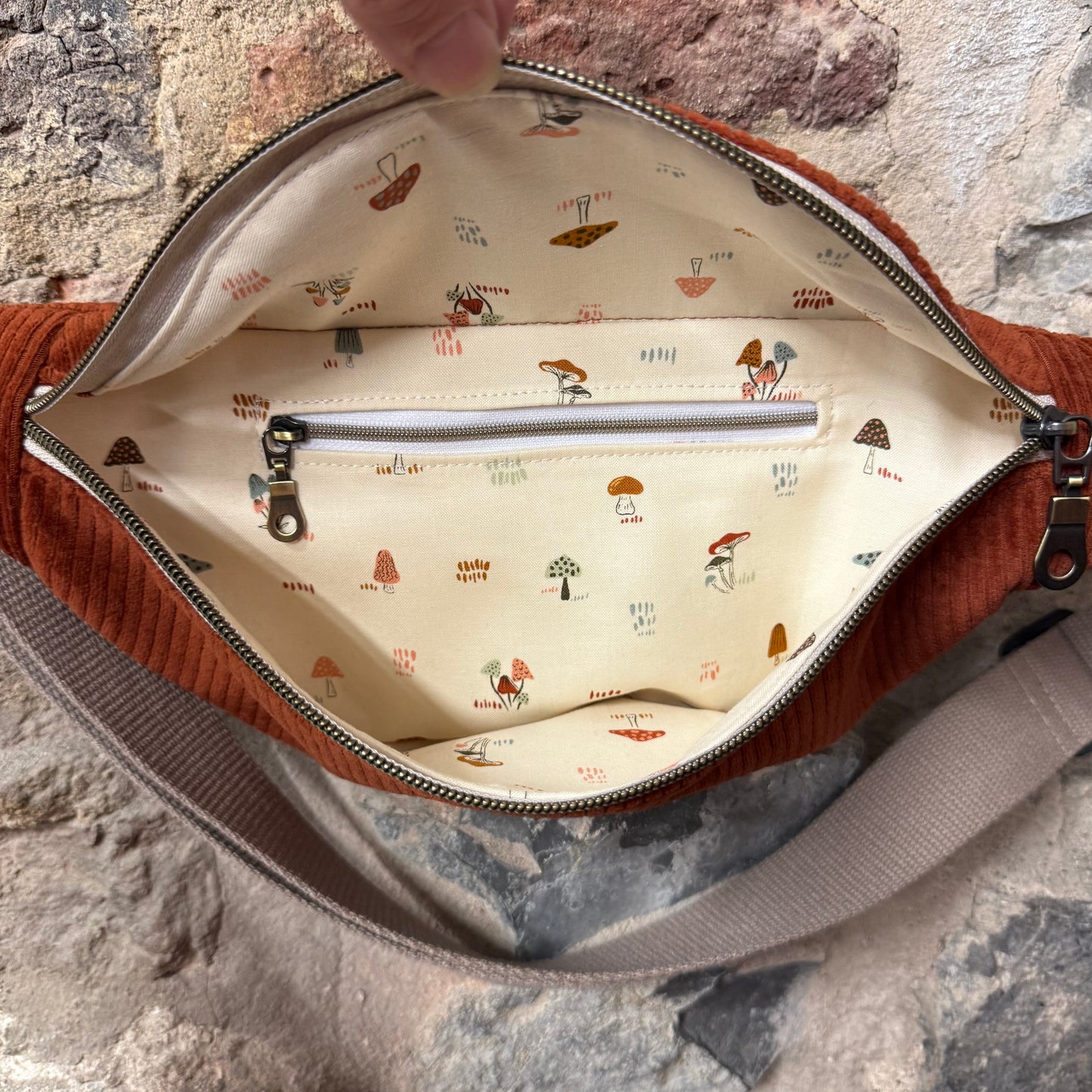 Corduroy Bum Bag - Rust