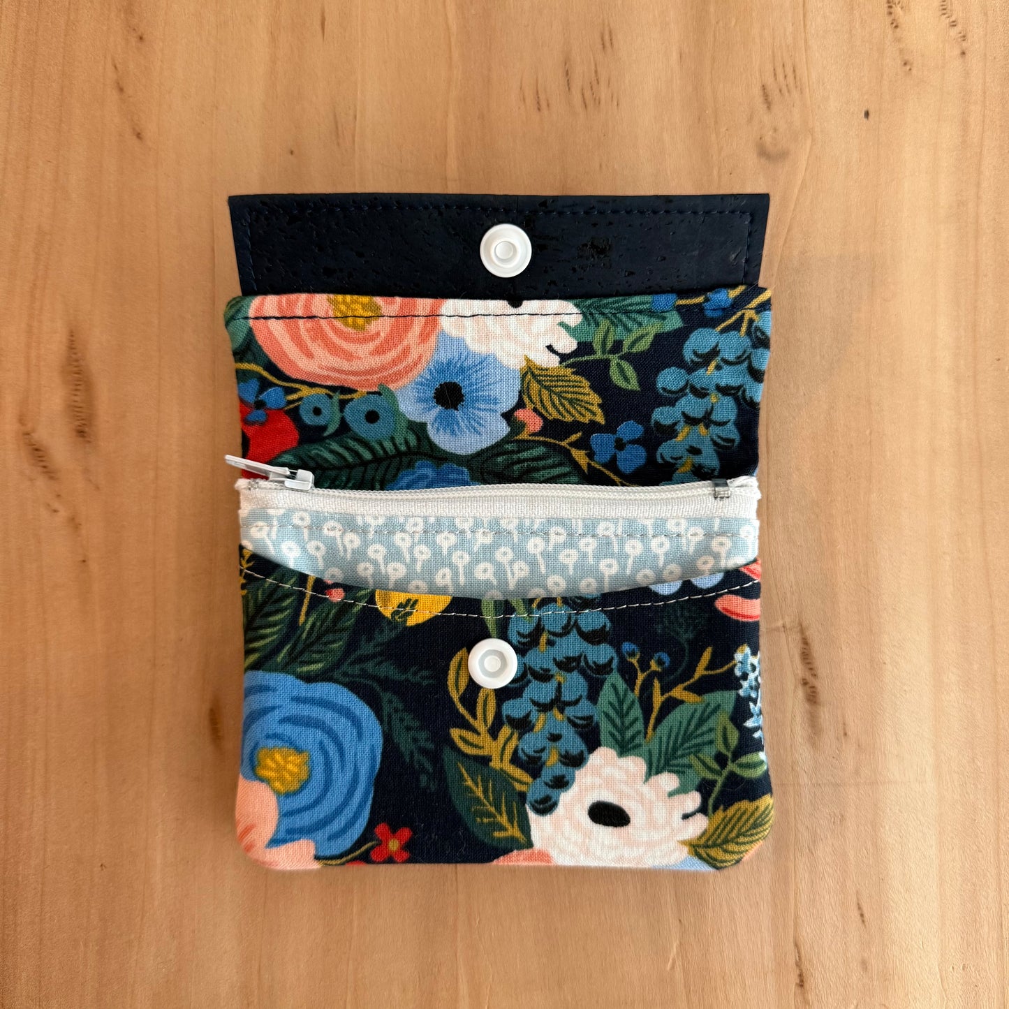 Mini Wallet - Navy Floral