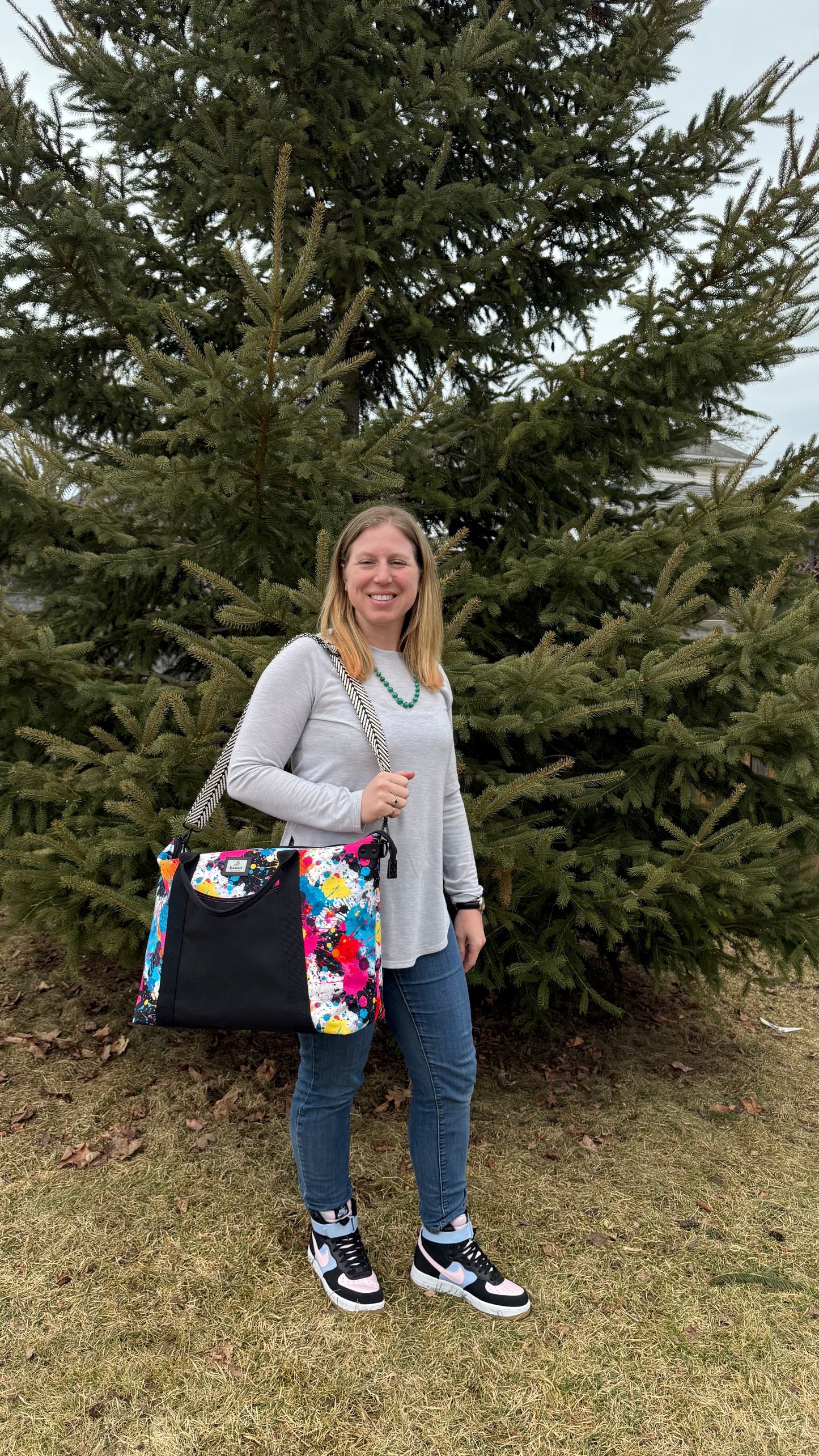 Oxbow Tote, Weekender Bag - Paint Splatter