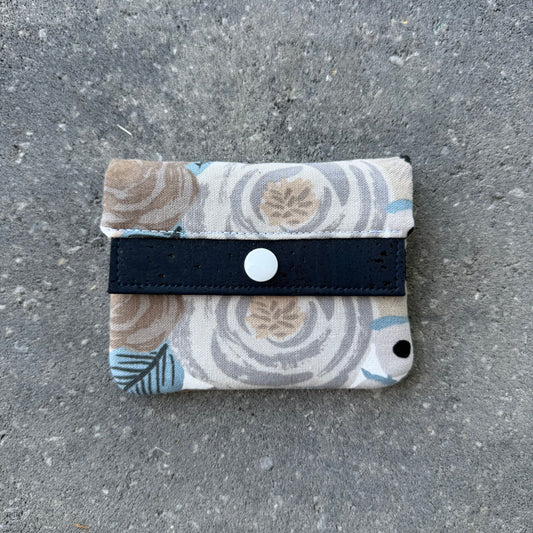 Mini Wallet - Cream Floral