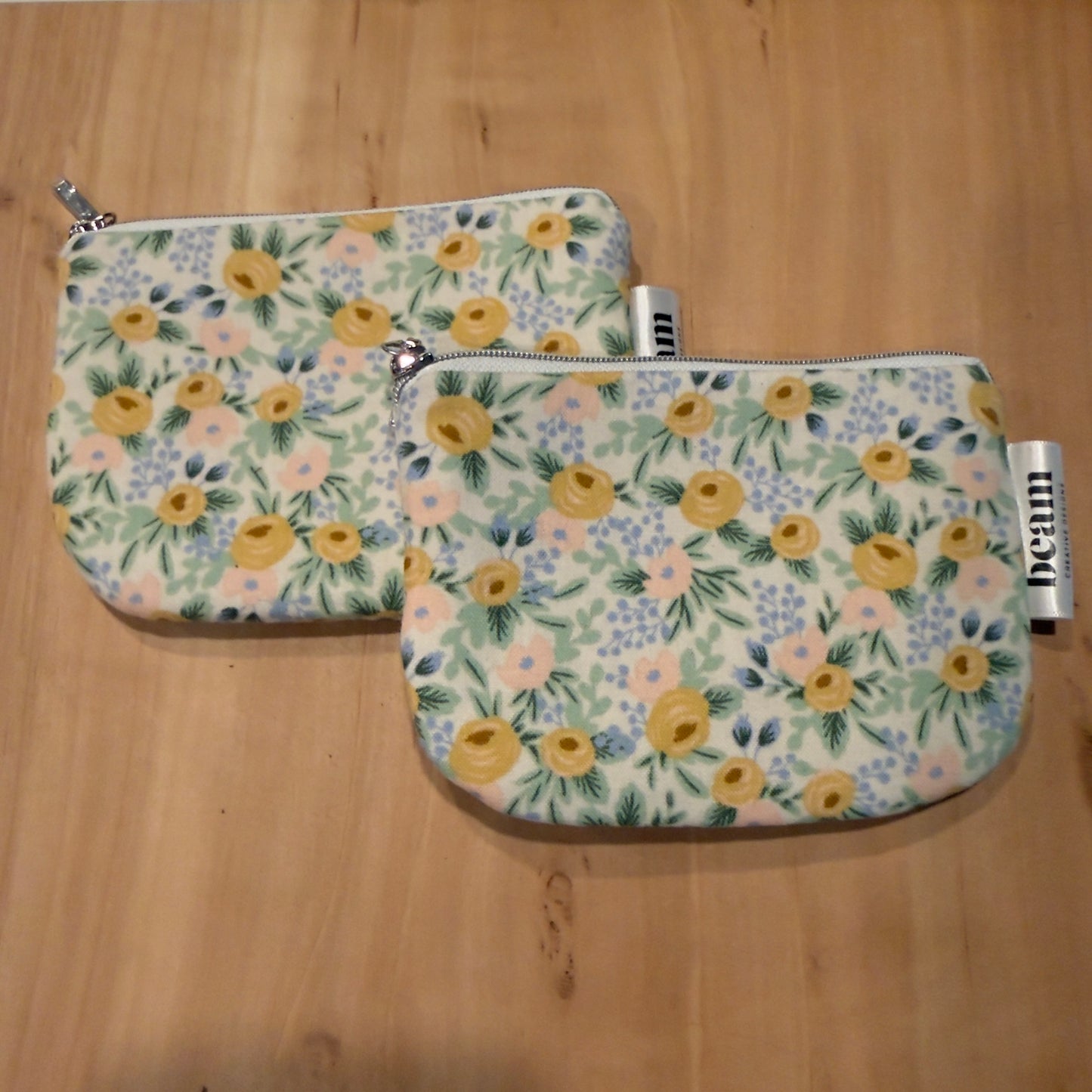 Pochette Sweet Little Coin - Motif floral bleu