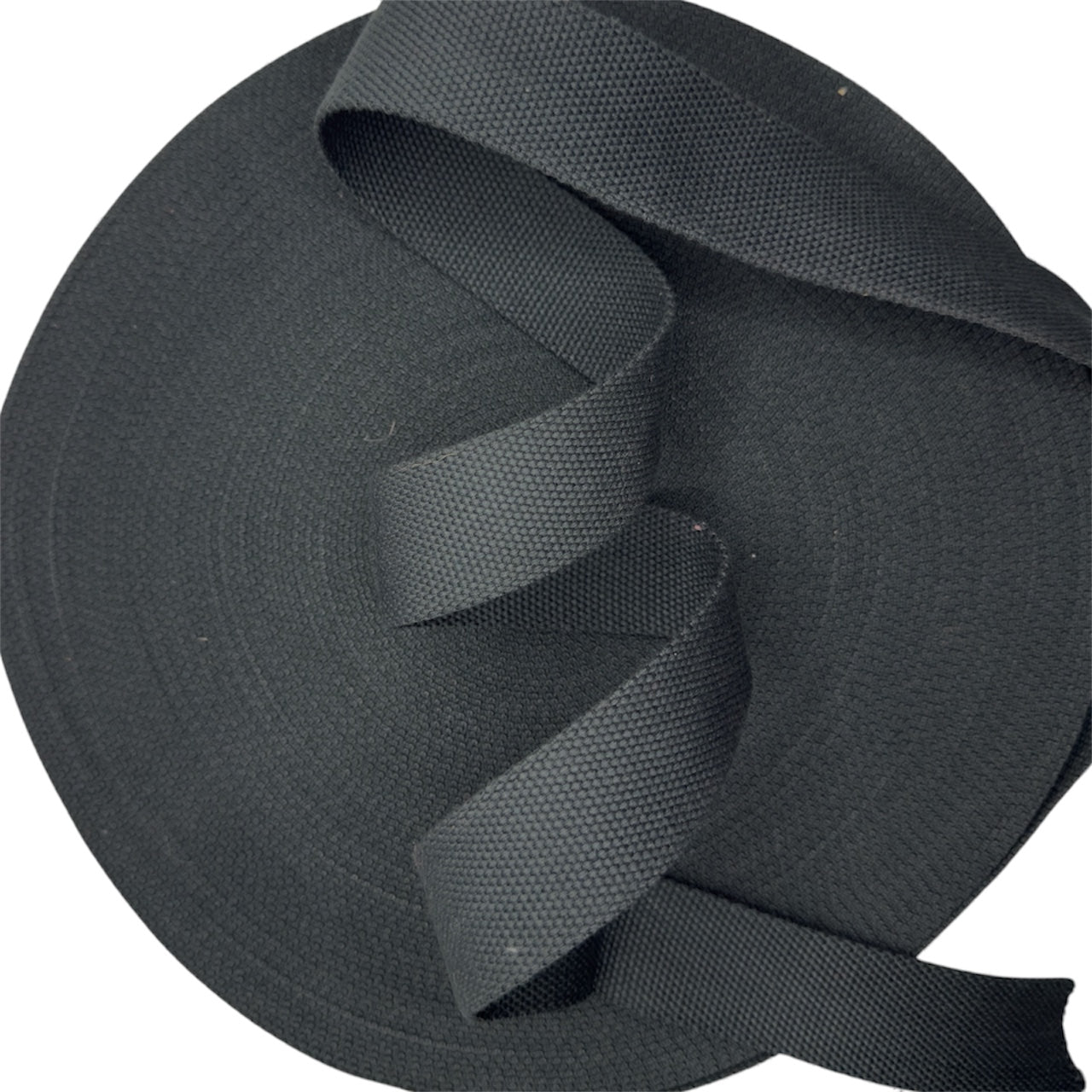 Black Cotton Blend Webbing
