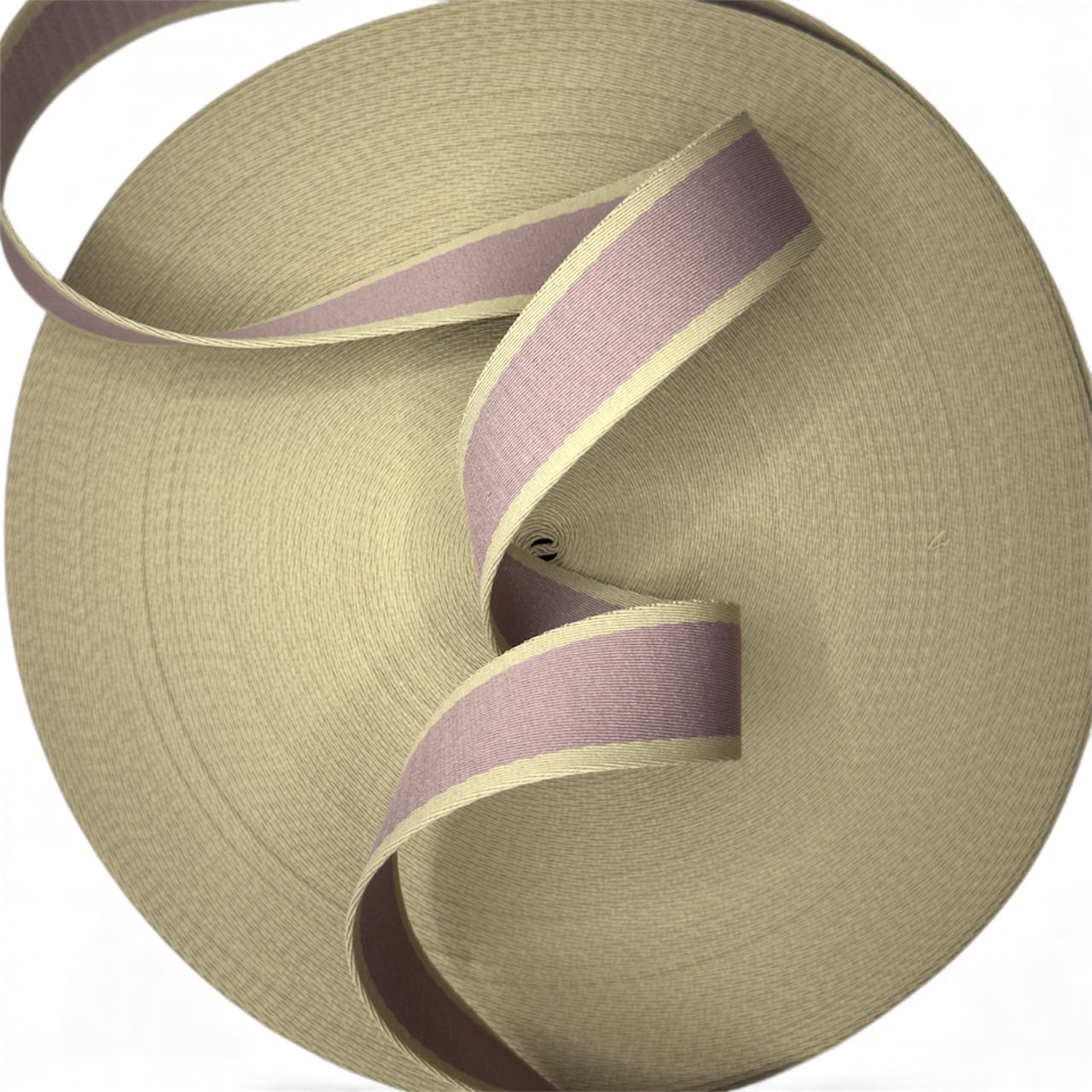Light Mauve Striped Polyester Webbing