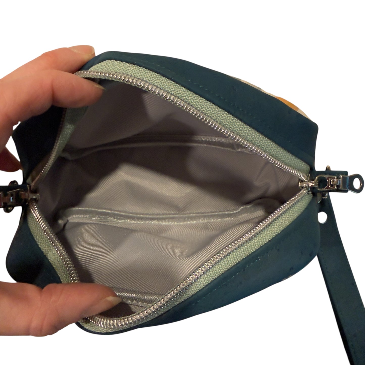 Tiny Cata Crossbody/Clutch - Teal Floral