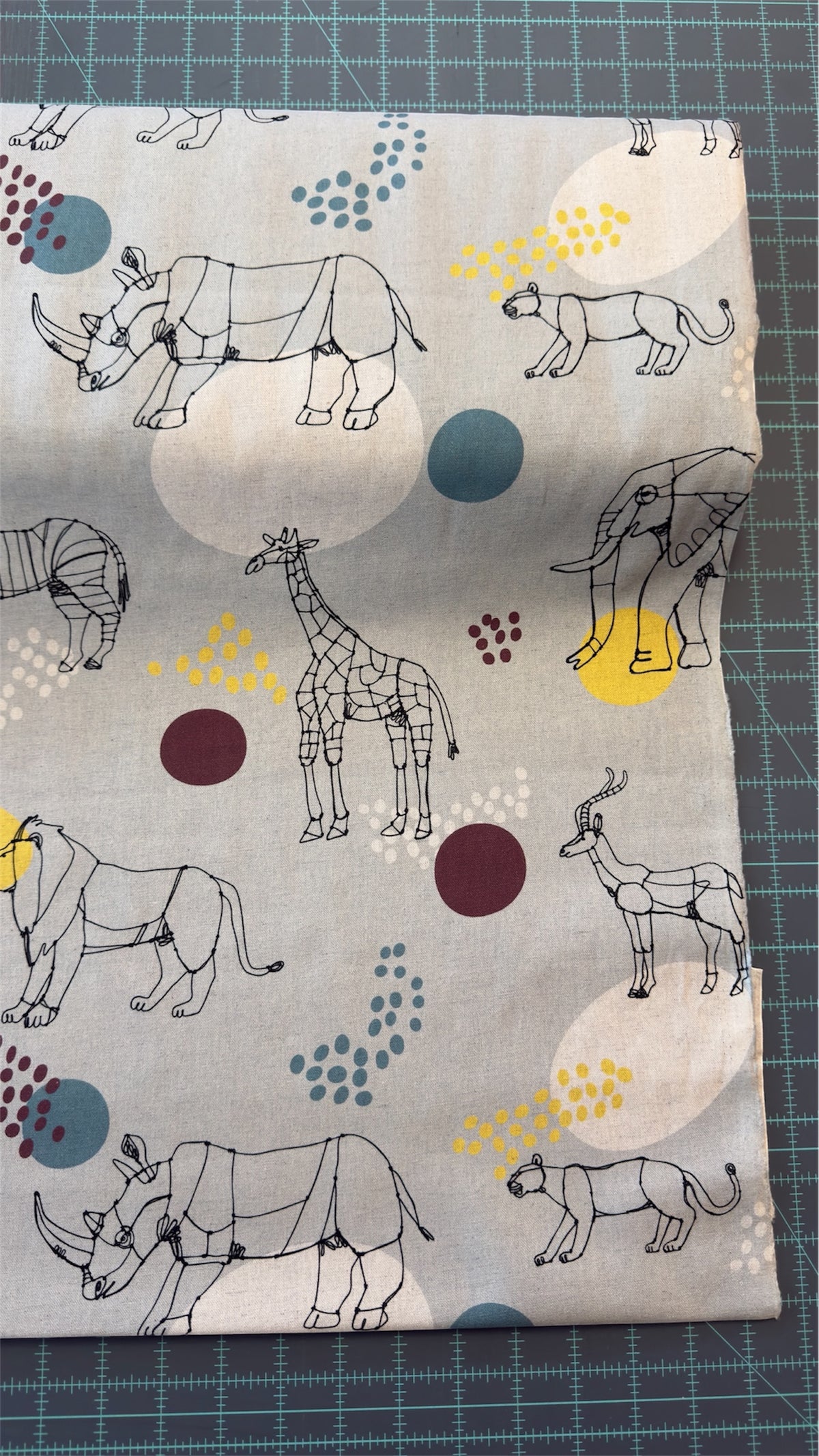 +HAyU African Animals Cotton Linen Canvas