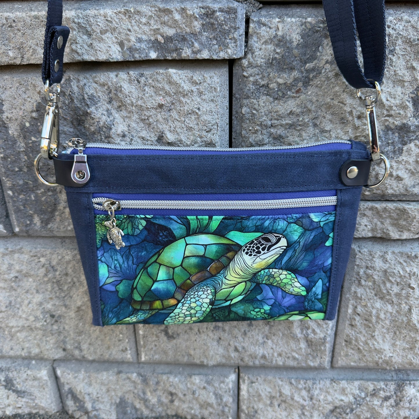 Mini Crossbody Bag - Turtles in the Sea