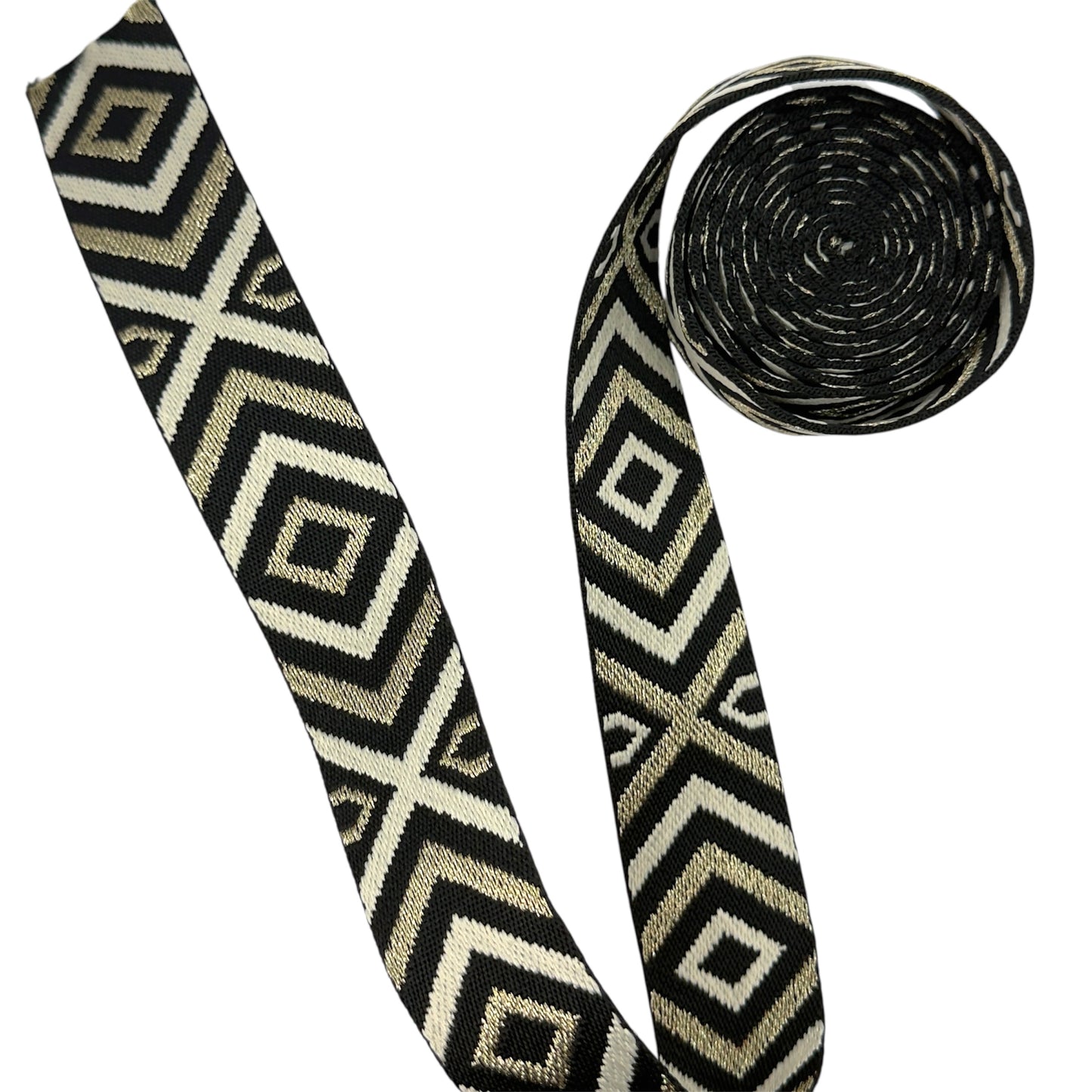 Double Diamond Webbing - Gold Metallic