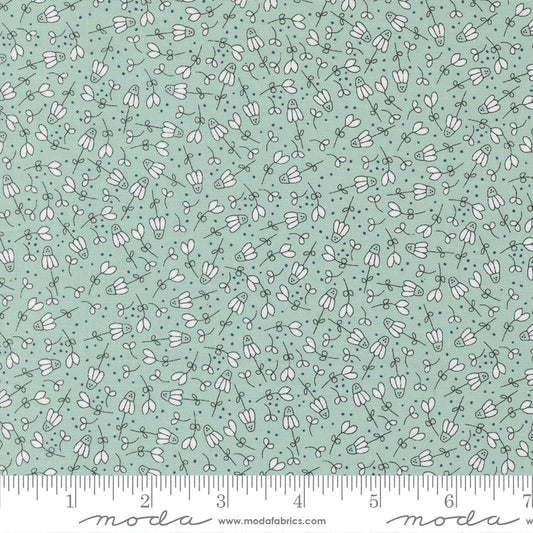 Vintage Collection - Vintage Flower Garden in Aqua