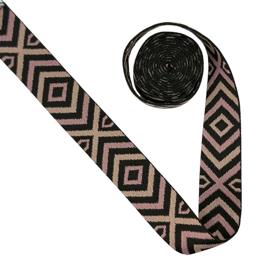 Double Diamond Webbing - Rosé