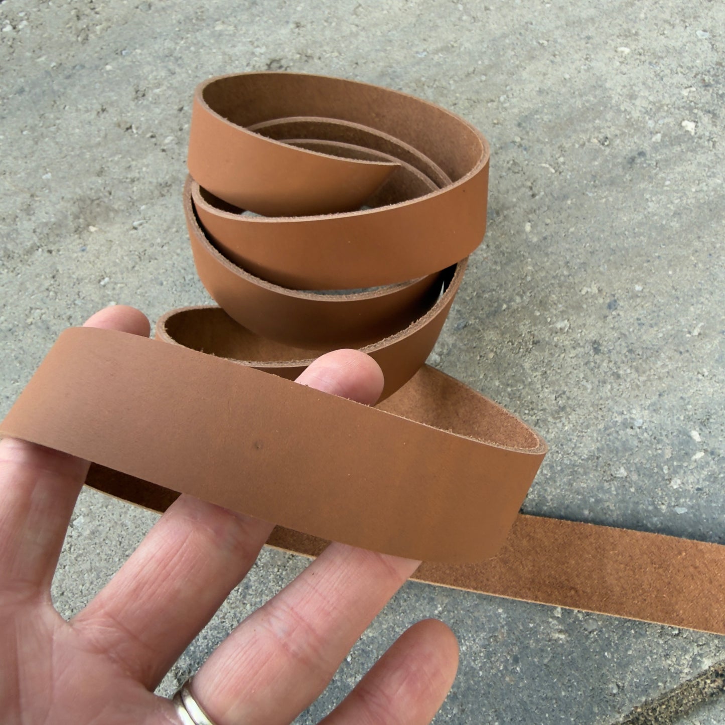 Bean Teak Leather Strap Blank