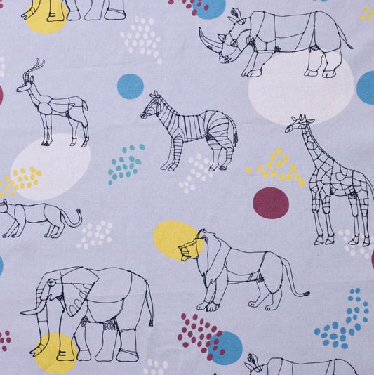 +HAyU African Animals Cotton Linen Canvas