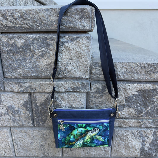 Mini Crossbody Bag - Turtles in the Sea