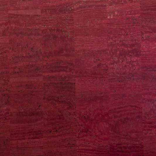Cork Fabric - Cranberry