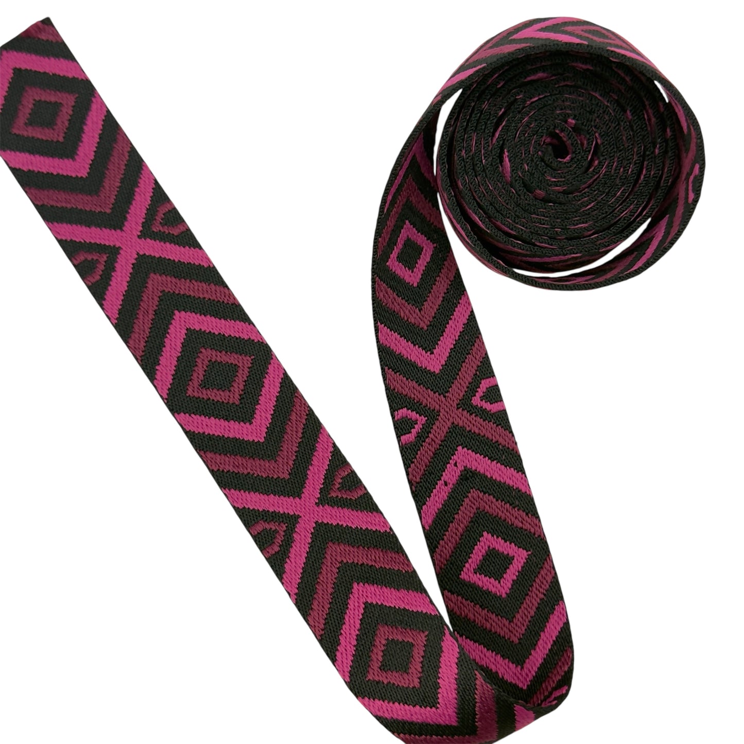 Double Diamond Webbing - Raspberry
