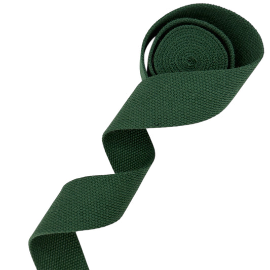 Cotton Blend Webbing - Forest Green