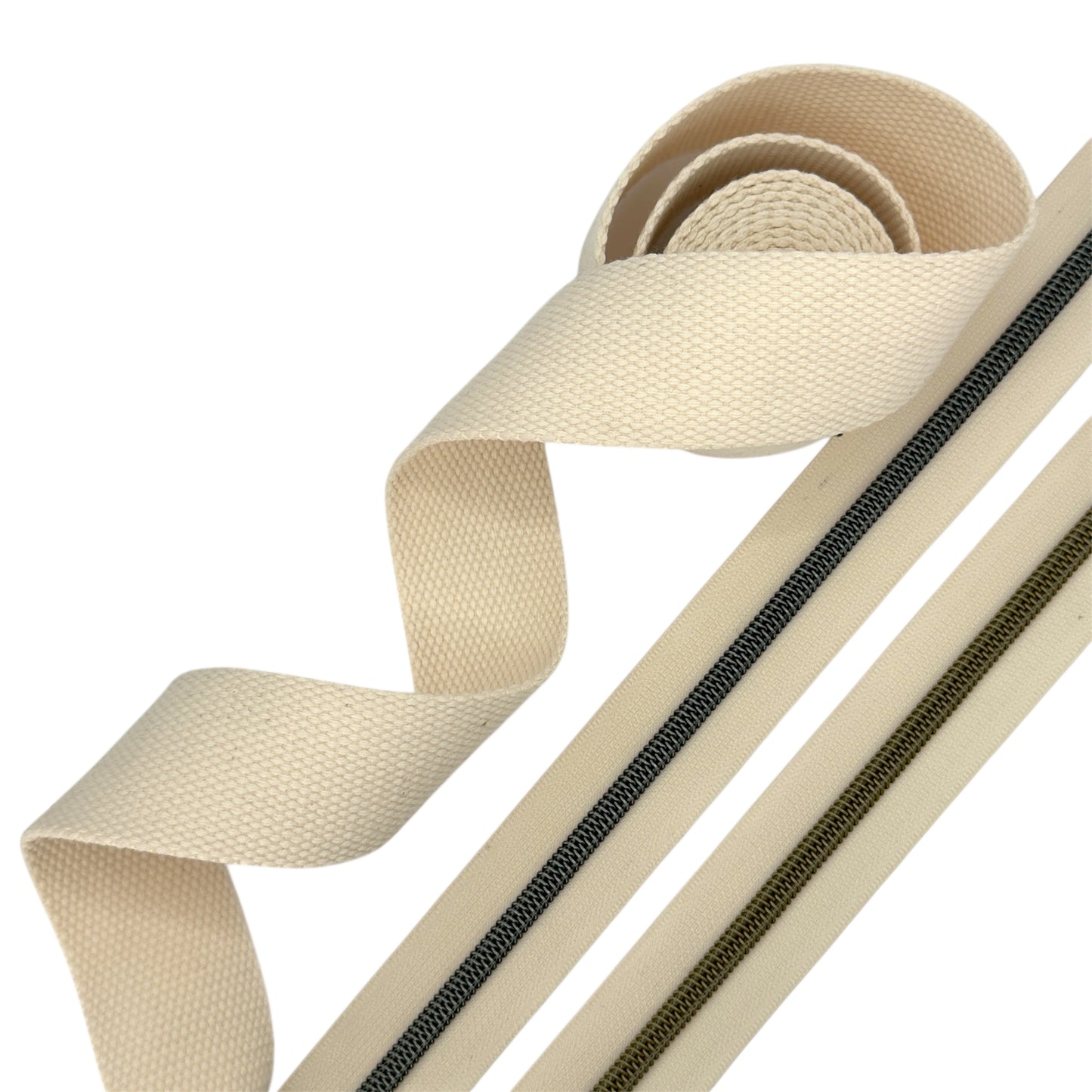 Cotton Blend Webbing - Cream