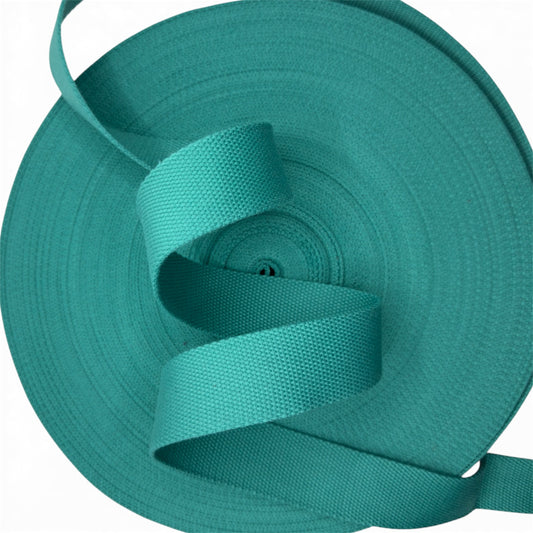 Turquoise Cotton Blend Webbing