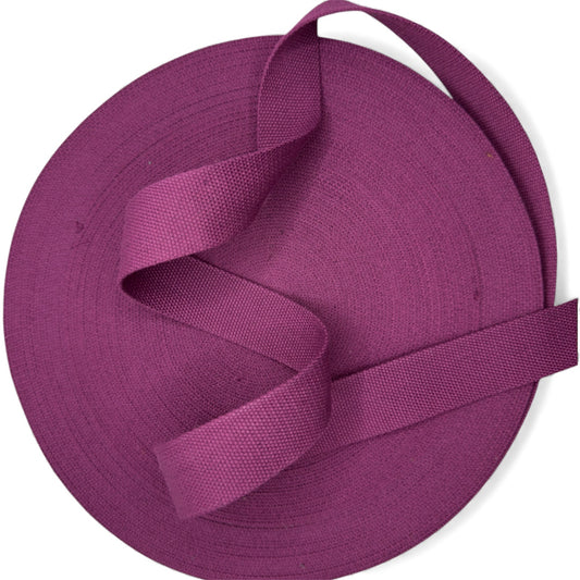 Dark Magenta Cotton Blend Webbing