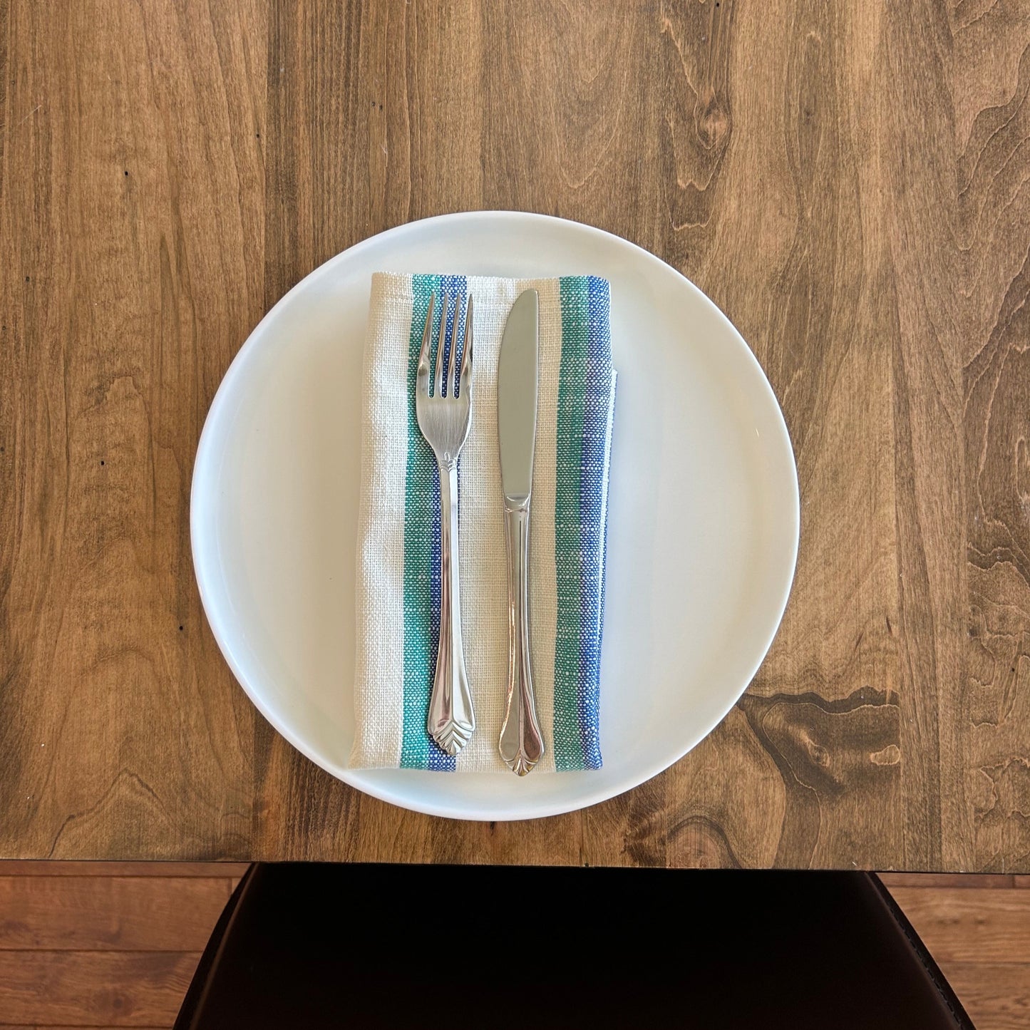 Cotton Napkins - Blue Stripe