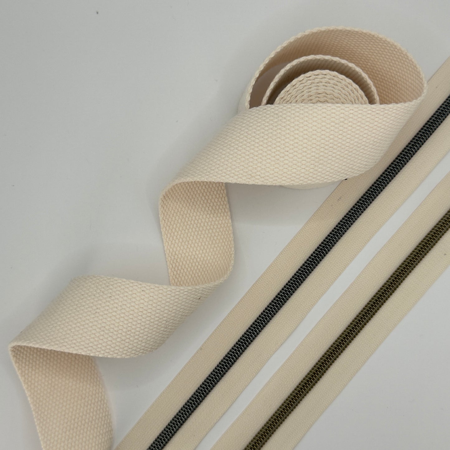 Cotton Blend Webbing - Cream
