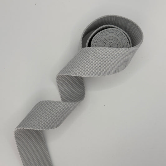 Cotton Blend Webbing - Soft Grey