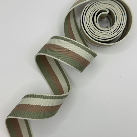 Seaweed - Regency Stripe Polyester Webbing