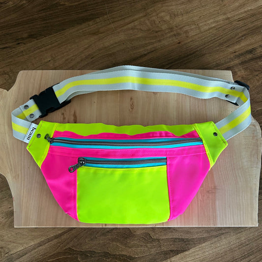 Hipster Pouch - Retro Pink/Yellow