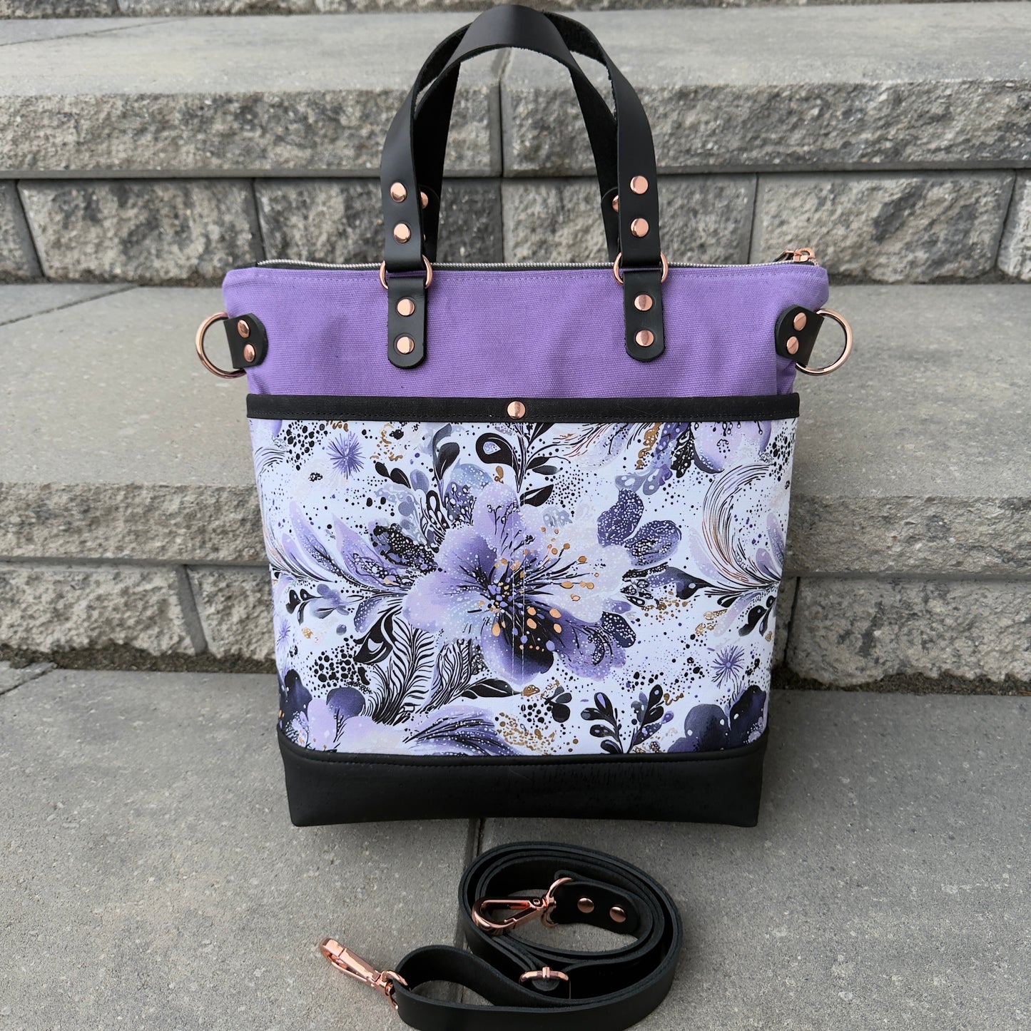 Aberdeen Tote - Purple Floral
