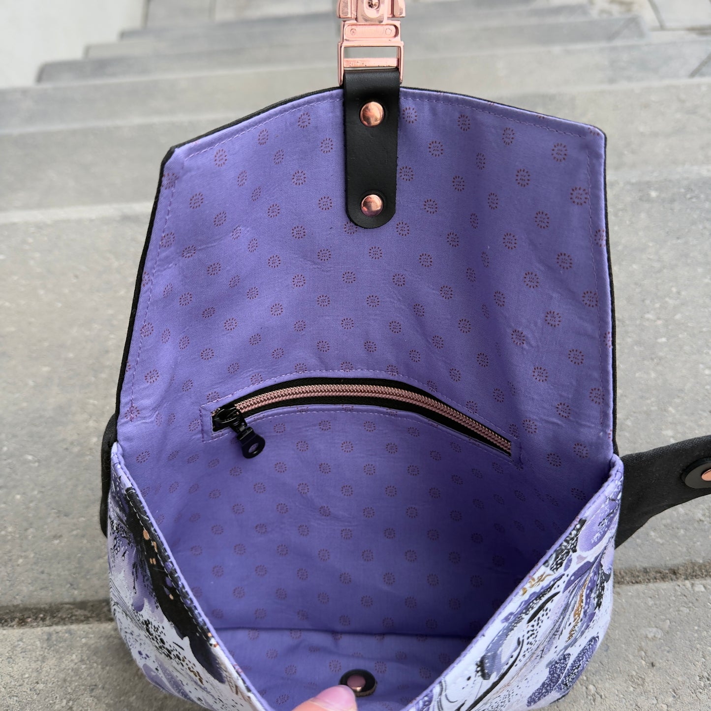 Haralson Crossbody Bag - Purple Floral