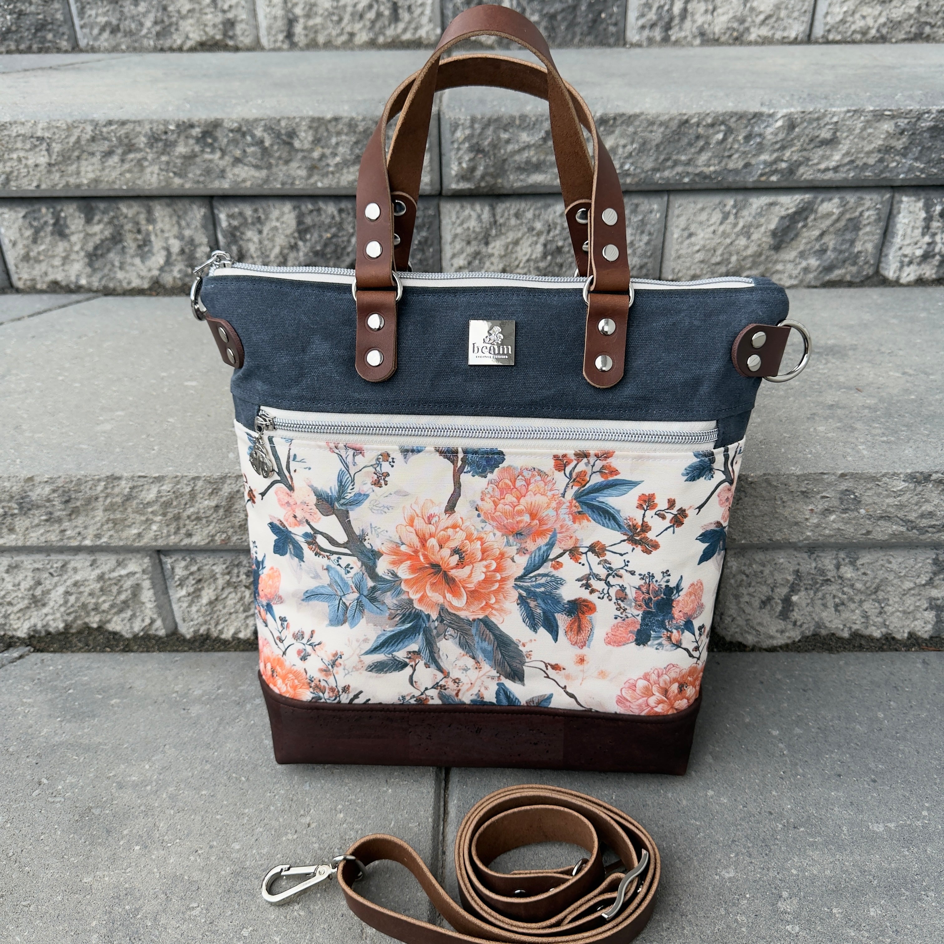 Aberdeen Tote - Peachy Dreams – Beam Creative Designs