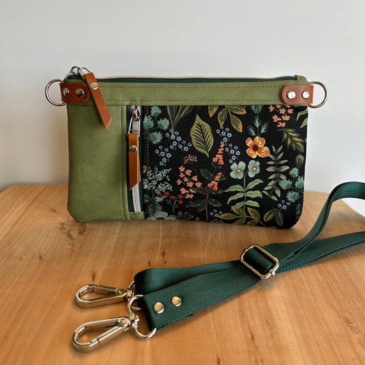 Zippy Crossbody Bag - Midnight Floral