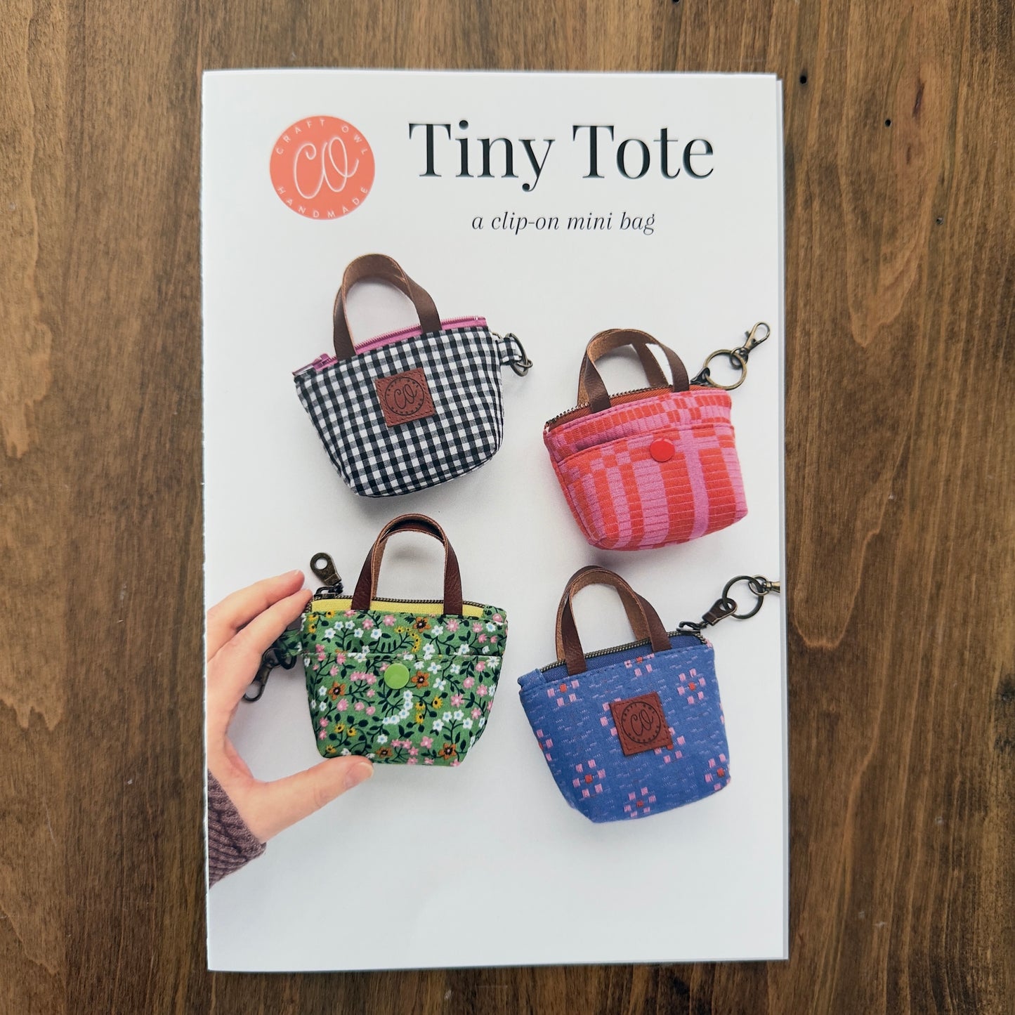 Tiny Tote Paper Pattern - by Craft Owl Handmade