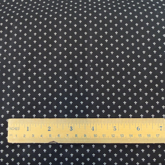 Black Fluer de Lys (sold per yard)