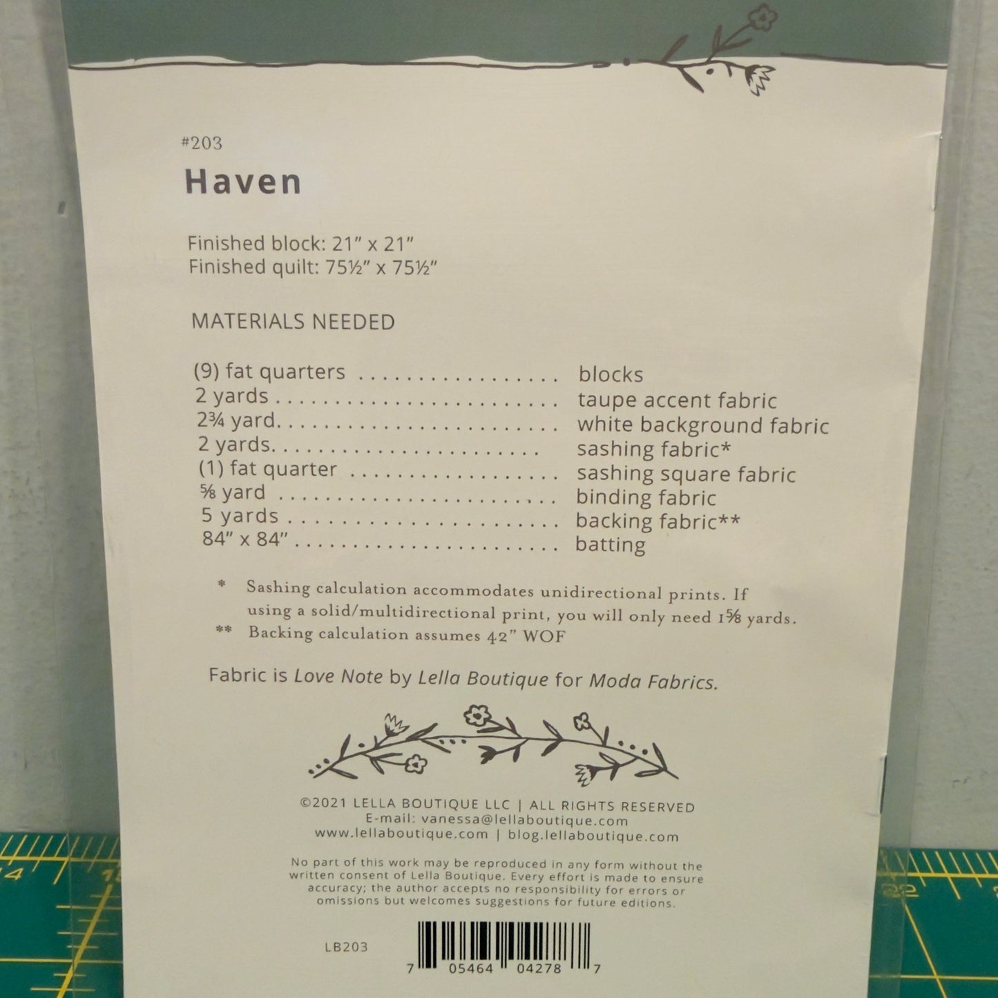 Haven Pattern (Paper Pattern)