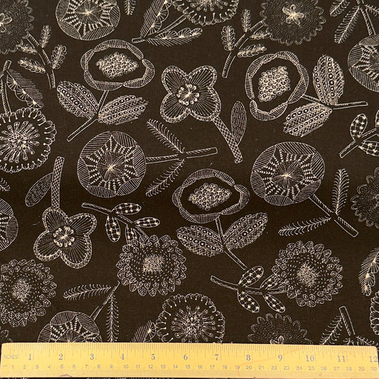 Sevenberry Canvas - Spring Floral in Black