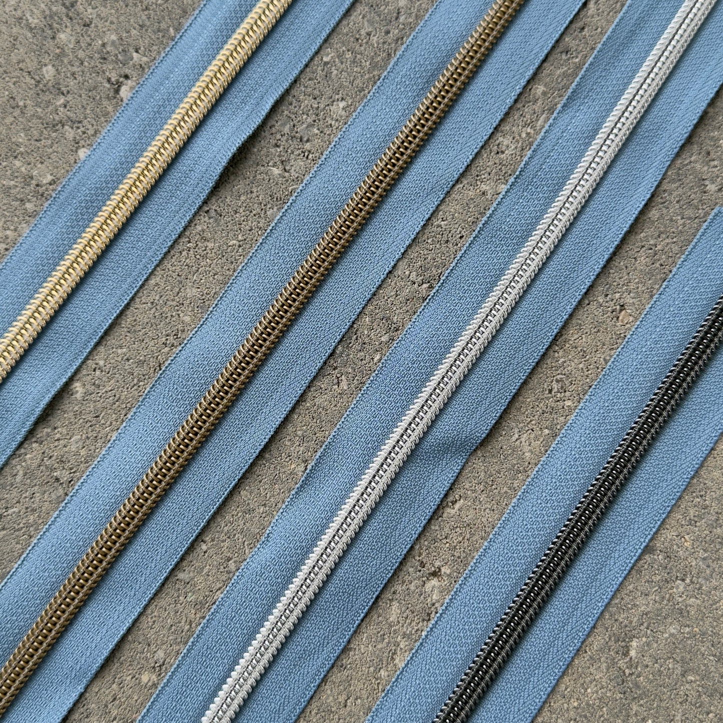 Stone Blue - #5 Zipper Tape