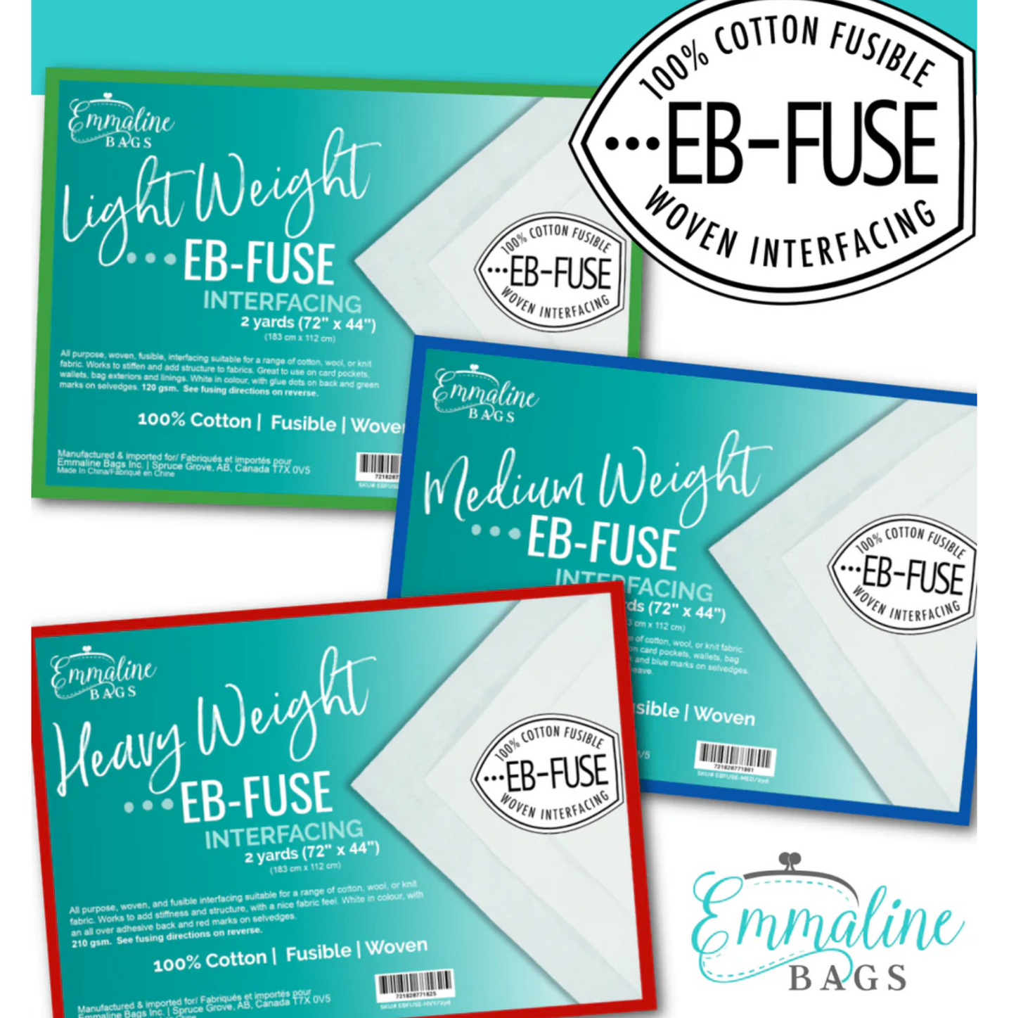 EB-FUSE/Emmaline Fusible Woven Cotton Interfacing