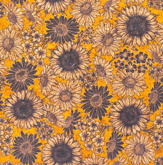 Cork Fabric - Sunflower