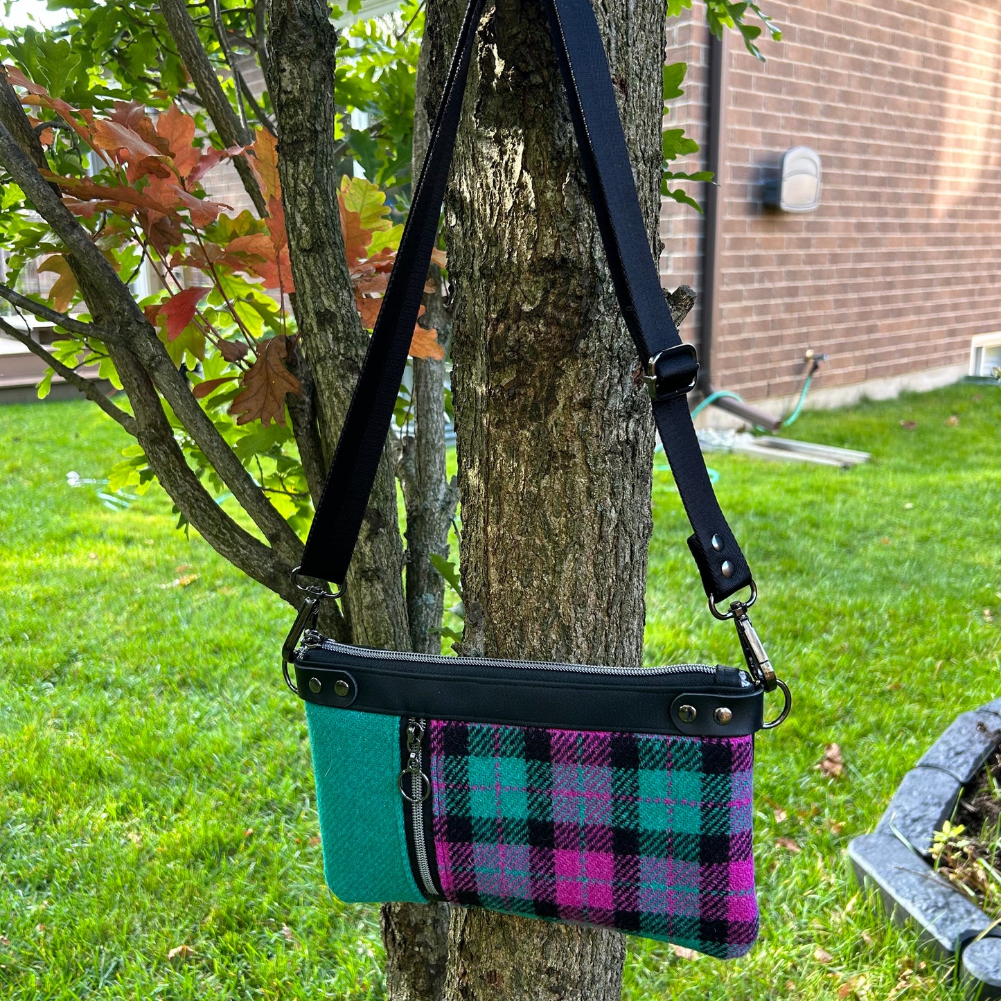 Zippy Crossbody Bag - Vivid Plaid