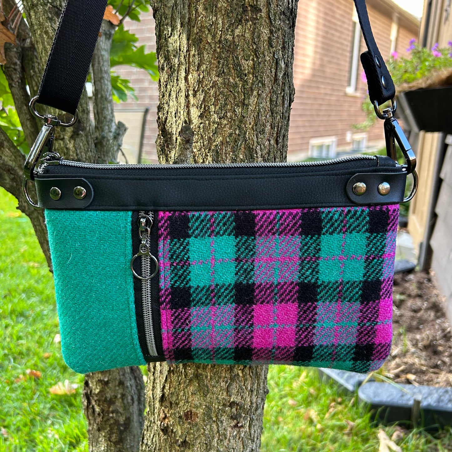 Zippy Crossbody Bag - Vivid Plaid